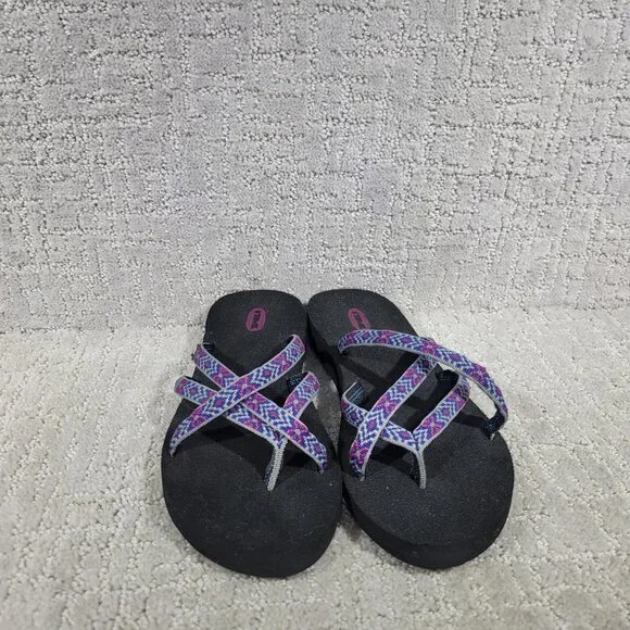 Teva Olowahu Women's Size US 9 Purple Black Slip On Flip-Flop Sandals 6840 - Picture 9 of 12
